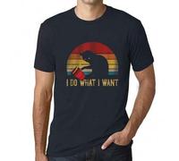 Shein Camiseta de hombre Hago lo que quiero Cat Sunset - Hago lo que quiero Cat Sunset - Camiseta gráfica ecorresponsable Regalo novedoso vintage