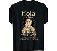 Shein Camiseta de hombre "La princesa prometida" - "Mi nombre es Íñigo Montoya", cita legendaria de la película, camiseta de cuello redondo vintage con esta