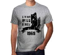 Shein Camiseta de hombre Une Vie Sauvage desde 1969 - Living Wild Since 1969 - 55 años Camiseta gráfica Idea de regalo 55 cumpleaños Año vintage 1969 Nuevo