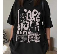 Shein Camiseta de hombros descubiertos con estampado de gestos "No soy responsable de lo que hace mi cara cuando hablas" Camisetas gráficas para mujer