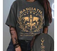 Shein Camiseta de la Cuarta Ala, Rebecca Yarros, Jinete de Dragón, Violt Sorrengail, Colegio de Basgiath, Mercancía de ACOTAR, Camiseta de la Cuarta Ala Bas