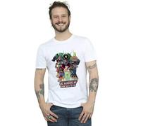 Shein Camiseta de la Liga de Superhéroes de DC SuperPets con superpoderes (Blanco)