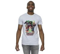 Shein Camiseta de la Liga de Superhéroes de DC SuperPets con superpoderes (Gris deportivo)