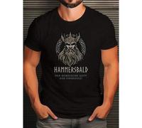 Shein Camiseta de los hombres del Dios Nórdico de la Impaciencia Hammersbald - 100% algodón, cuello redondo, manga corta, camisa casual con diseño de mitolo
