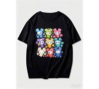 Shein Camiseta de los miembros de Twice Lovelys, Camiseta de Kpop Twice, Camiseta de la banda Twice con diseño Chibi, Camiseta de la gira mundial "This Is F