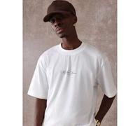 Shein Camiseta de lujo de corte ancho con estampado de arte premium, diseño de taller francés con ángeles ornamentales, estilo clásico del Renacimiento, de