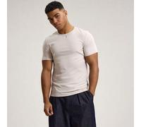 Shein Camiseta de manga corta ajustada de cuello redondo, de ajuste muscular liso, esencial de primavera y verano para un armario cápsula de uso diario