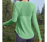 Shein Camiseta de manga corta con empalme de malla transpirable en color púrpura, adecuada para yoga, pilates, fitness, correr, entrenamiento y senderismo e