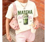 Shein Camiseta de manga corta con estampado para niñas preadolescentes, ropa casual para estudiantes y jóvenes, top de verano para niñas listas para jugar