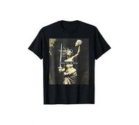 Shein Camiseta de manga corta de algodón de moda Girls Will Be Girls, camiseta con gráfico de Medusa con la cabeza de Perseo, tela cómoda