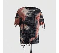 Shein Camiseta de manga corta de corte holgado con estilo de tierra baldía para hombres