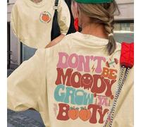 Shein Camiseta de manga corta de cuello redondo informal con estampado del lema "No seas de mal humor, aumenta tu trasero". Camiseta divertida de gimnasia p