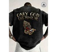 Shein Camiseta de manga corta de estilo callejero de algodón lavado talla grande, Youngboy Never Broke Again, Friends TV, Anime, Romwe, Halloween y versátil