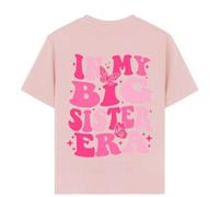 Shein Camiseta de manga corta para niña preadolescente con estampado de eslogan "En mi era de hermana mayor", top de verano