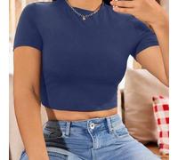Shein Camiseta de manga corta personalizada para mujer, agrega tu propio texto (lema/frase personal/nombre/número/oración corta, etc.), elige tu fuente y co