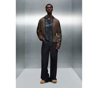 Shein Camiseta de manga larga con estilo retro de fútbol, con logotipo de conejo y rayas verticicales, corte regular