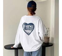 Shein Camiseta de manga larga con gráfico de eslogan "DESAFÍATE A TI MISMO, LA INSPIRACIÓN SE BASA EN EL ARTE, EL ARTE ES IGUAL PARA TODOS, MEJOR TENEMOS EL