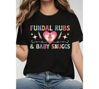 Shein Camiseta de mujer casual de verano con diseño de moda y estampado posicionado de Donald Trump navideño