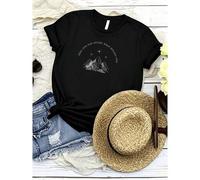 Shein Camiseta de mujer con estampado ACOTAR Feyre Rhysand, solo tú puedes decidir qué se rompe, mercancía de libros Booktok, Velaris Night Court, cuello re