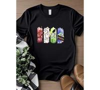 Shein Camiseta de mujer con estampado "Boo-Tiful Bites", camiseta con fantasma lindo y espeluznante, camiseta de otoño para mujer, camiseta de amante de las