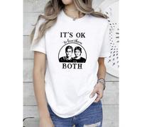 Shein Camiseta de mujer con estampado de los Hermanos Salvatore. Está bien amarlos, Stefan y Damon, equipo de fans de Vampiros, de manga larga o corta