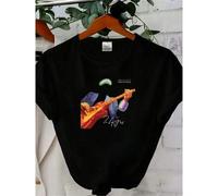 Shein Camiseta de mujer con estampado de Mark Knopfler, banda Dire Straits, regalo para fans, negro, S-2345XL, Camiseta de hombre BC2921