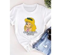 Shein Camiseta de mujer con estampado de Pollon, Combina Guai, Amica De Eros, Olympus Zeus, Cartoons, Edad 80, de manga larga o corta
