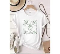 Shein Camiseta de mujer con estampado del Trono de Cristal, Corazón de Fuego, Terrasen Hasta el Final, Reino de Cenizas, ACOTAR, Mercancía, Cómoda de manga