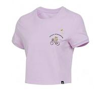 Shein Camiseta de mujer W C DDL CROP, de manga corta, cuello de punto, corta TJX5325