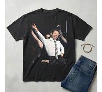 Shein Camiseta de música vintage "Besa todo el tiempo", camiseta gráfica de álbum retro, estilo de camiseta de gira de concierto pop, regalo de fan unisex