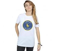 Shein Camiseta de novio de algodón blanca con estampado de Sven "Me crié en la naturaleza" de Frozen 2 para mujeres/señoras