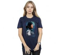 Shein Camiseta de novio de algodón cepillado para mujer/dama de Rose Tico de "The Last Jedi" (Azul marino)