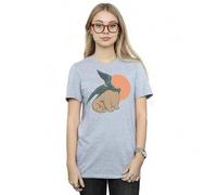 Shein Camiseta de novio de algodón con pose de Morris de Shang-Chi y los Diez Anillos para mujeres/damas (Gris deportivo)