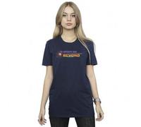 Shein Camiseta de novio de algodón con texto "Lightyear Infinity And Beyond" para mujer/dama (Azul marino)