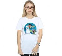 Shein Camiseta de novio de algodón para mujer/dama "Super Friends Chillin Like A Villain" (Blanco)