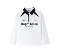 Shein [Camiseta de polo de manga larga con cuello y bloqueo de color, nueva primavera 2026] Camisa de polo de manga larga con espuma de memoria elástica par