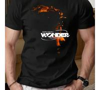 Shein Camiseta de Shawn Mendes Wonder World Tour, talla grande, para hombre, cuello redondo, 220 g/m², algodón puro, manga corta, verano (1 unidad)