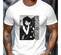 Shein Camiseta de Siouxsie and the Banshees para hombre. Camiseta estampada de moda, 220 g/m², para hombre, informal, cuello redondo, puro algodón, manga co