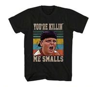 Shein Camiseta de The Sandlot, póster de la película, disfraz, para hombre, con personajes juveniles, gráfica, negra, estampada, 220 g, 100 % algodón, cuell