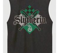 Shein Camiseta de tirantes casual y versátil para hombres con estampado de insignia del tema de Slytherin de Harry Potter