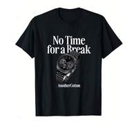 Shein Camiseta de verano cómoda con cuello redondo "NO time for a break" confeccionada en 100 % algodón de 190 g/m².