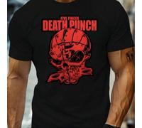 Shein Camiseta de verano para hombre del World Poker Tour, 220 g/m², cuello redondo, algodón puro, manga corta (1 pieza)