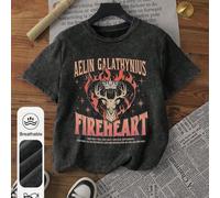 Shein Camiseta de verano para mujer con estampado de trono de cristal, cuello redondo, manga corta, simple, casual, de uso diario, talla grande; Parte super