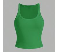 Shein Camiseta deportiva para mujeres con rosca todo terreno 2024, con elasticidad y diseño versátil de longitud corta - C
