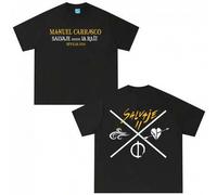 Shein Camiseta estampada "Manuel Carrasco Salvaje Desde Ia Raiz Sevilla 2026" para hombres y mujeres, de estilo vintage y hip hop, con diseño oversize