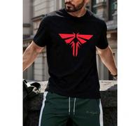 Shein Camiseta Firefly The Last Of Us 100% algodón, hip-hop callejero, cómoda, duradera, estampado artístico