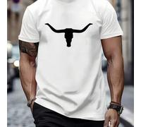 Shein Camiseta gráfica "All We Need Is Money" para hombre, algodón puro de 220 g/m², manga corta y cuello redondo (1 unidad)