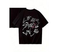 Shein Camiseta gráfica casual para hombres, de manga corta, cuello redondo, diseño casual, camiseta unisex del álbum Maxident de Kpop - Camiseta gráfica ofi