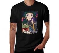 Shein Camiseta gráfica de 100% algodón para hombre, 1 pieza Camiseta gráfica de anime Apothecary Diaries Maomao - Camiseta de cuello redondo de manga corta