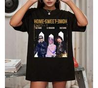 Shein Camiseta gráfica de 100% algodón para hombres, Camiseta gráfica de la ola coreana SKZ - Unisex retro en blanco y negro - Colección de fans inspirada,